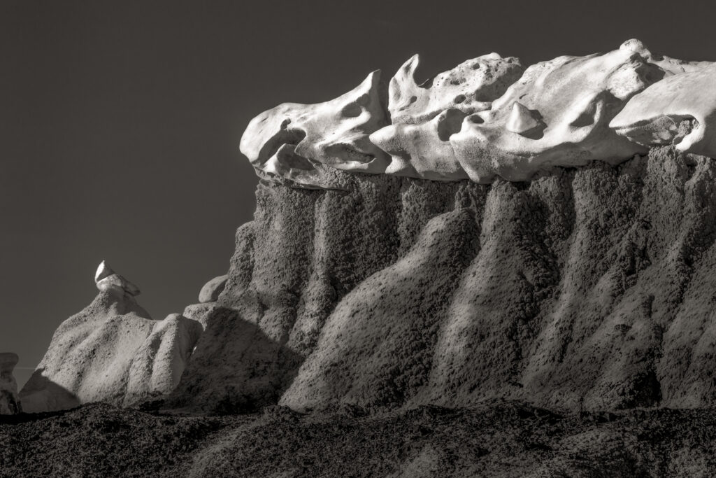 Photograph of strange errosial forms from Bisti Badlands, NM.